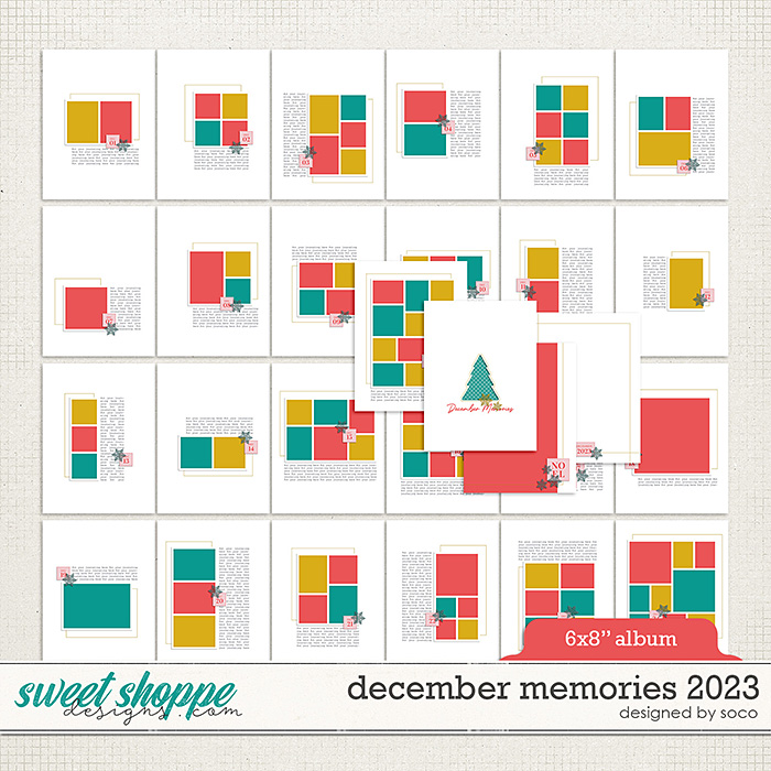 December Memories 2023: 6x8 Template Album | Designed by Soco