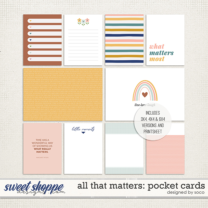 All That Matters: Pocket Cards | Designed by Soco