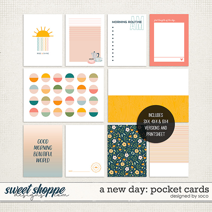 A New Day: Pocket Cards | Designed by Soco