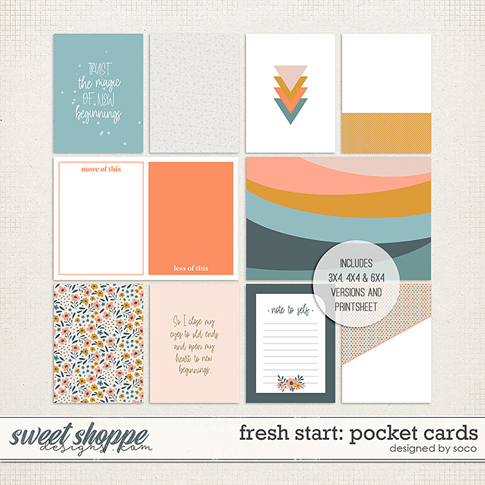 Fresh Start: Pocket Cards | Designed by Soco