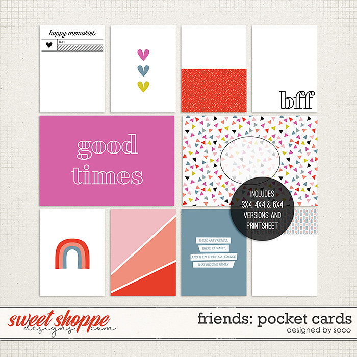 Friends: Pocket Cards | Designed by Soco