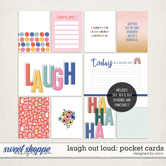 Laugh Out Loud: Pocket Cards | Designed by Soco