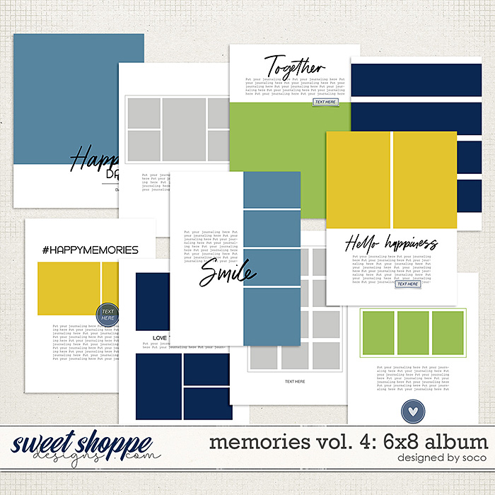 Memories Vol. 4 - 6x8 Template Album | Designed by Soco