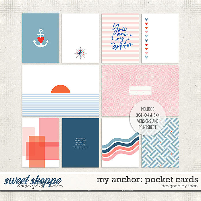 My Anchor: Pocket Cards | Designed by Soco