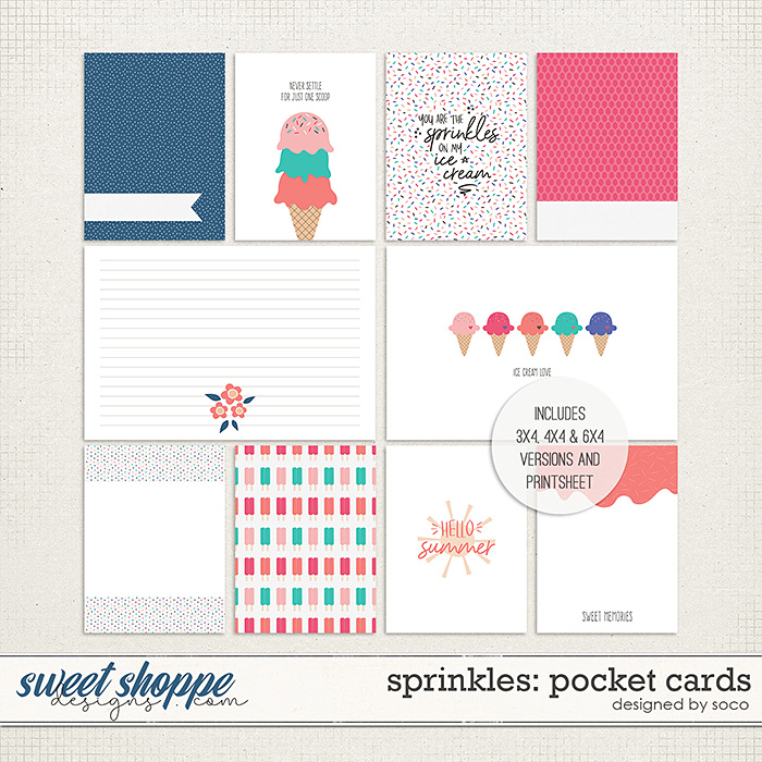 Sprinkles: Pocket Cards | Designed by Soco
