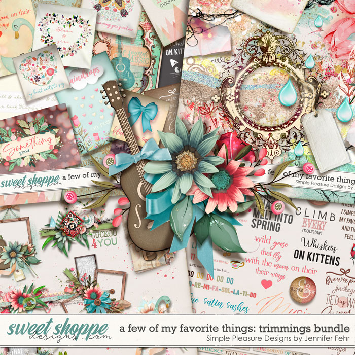 a few of my favorite things trimmings bundle: Simple Pleasure Designs by Jennifer Fehr