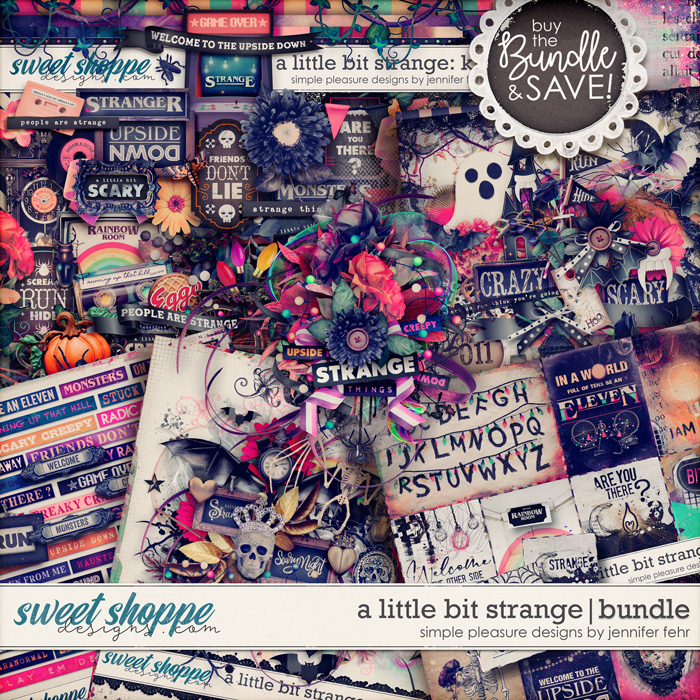 a little bit strange bundle: simple pleasure designs by jennifer fehr 