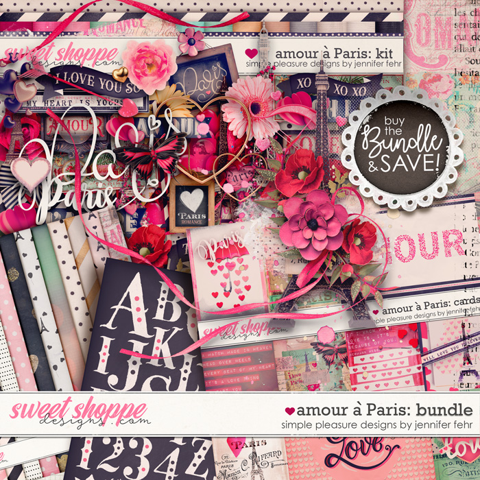 amour a Paris bundle: simple pleasure designs by jennifer fehr 