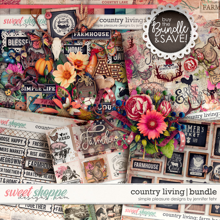 country living bundle: simple pleasure designs by jennifer fehr