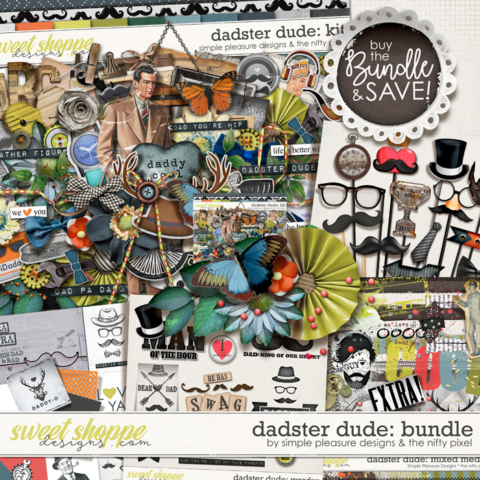 dadster dude bundle: the nifty pixel and simple pleasure designs by jennifer fehr