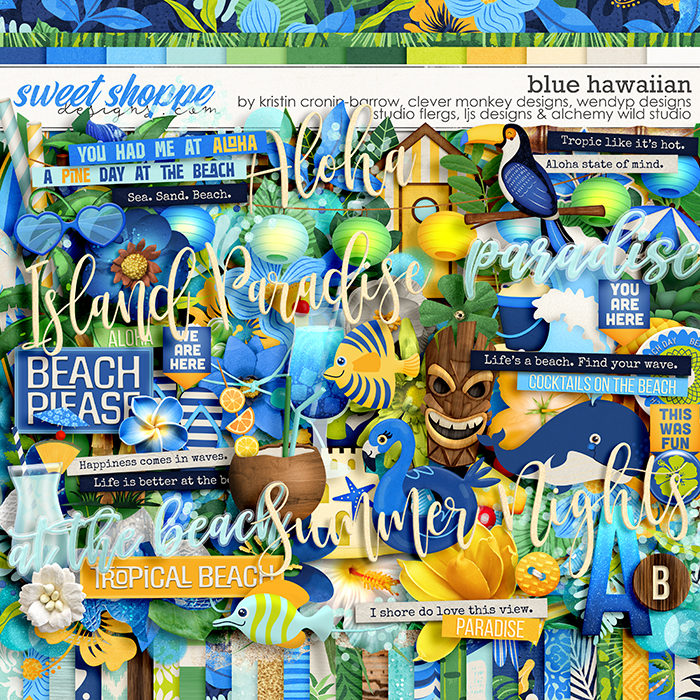 *SPECIAL OFFER* Sixlet #3 - Blue Hawaiian by Kristin, Flergs, Wendy, Lorie, Tracey & Amber