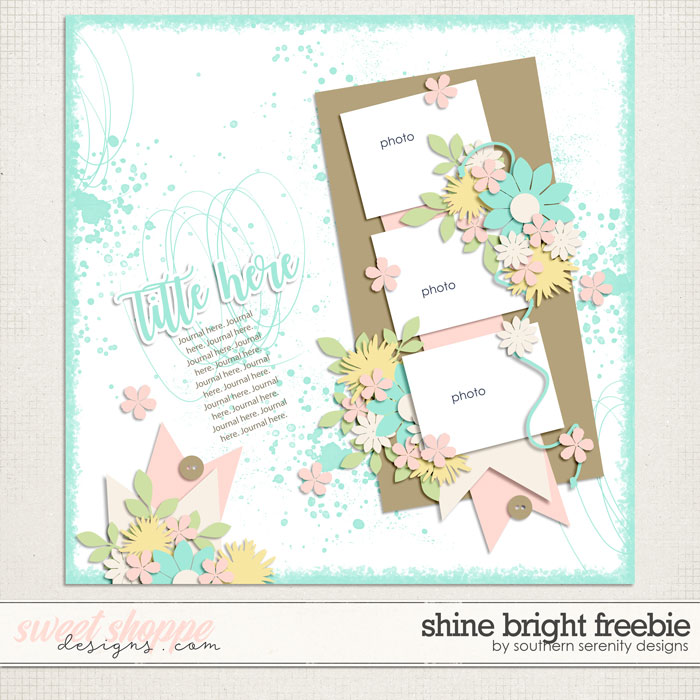 Shine Bright Freebie Layered Template by Southern Serenity Designs Shine Bright Freebie Layered Template by Southern Serenity Designs