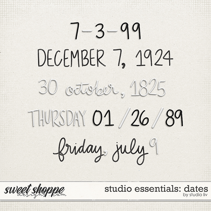 Studio Essentials: Dates by Studio Liv