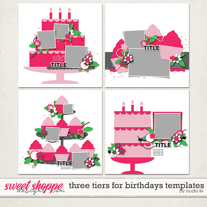 Three Tiers for Birthdays Templates by Studio Liv