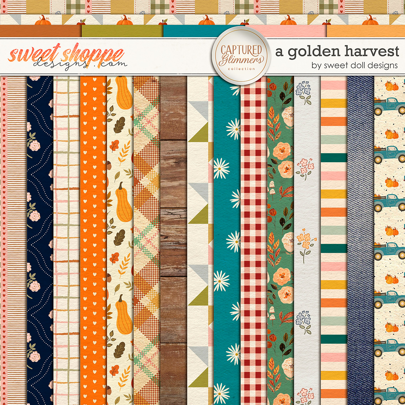 Captured Glimmers: A Golden Harvest Papers by Sweet Doll designs