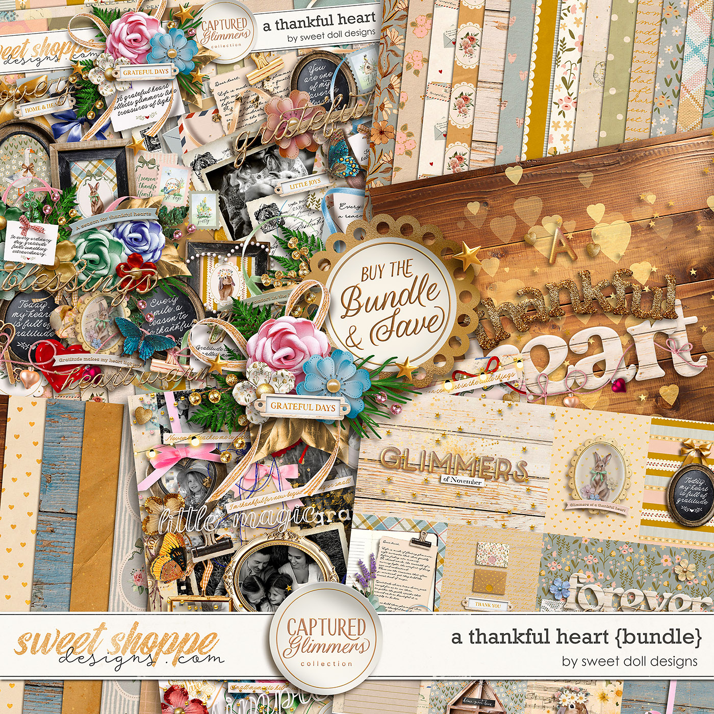 Captured Glimmers: A Thankful Heart {bundle} by Sweet Doll designs