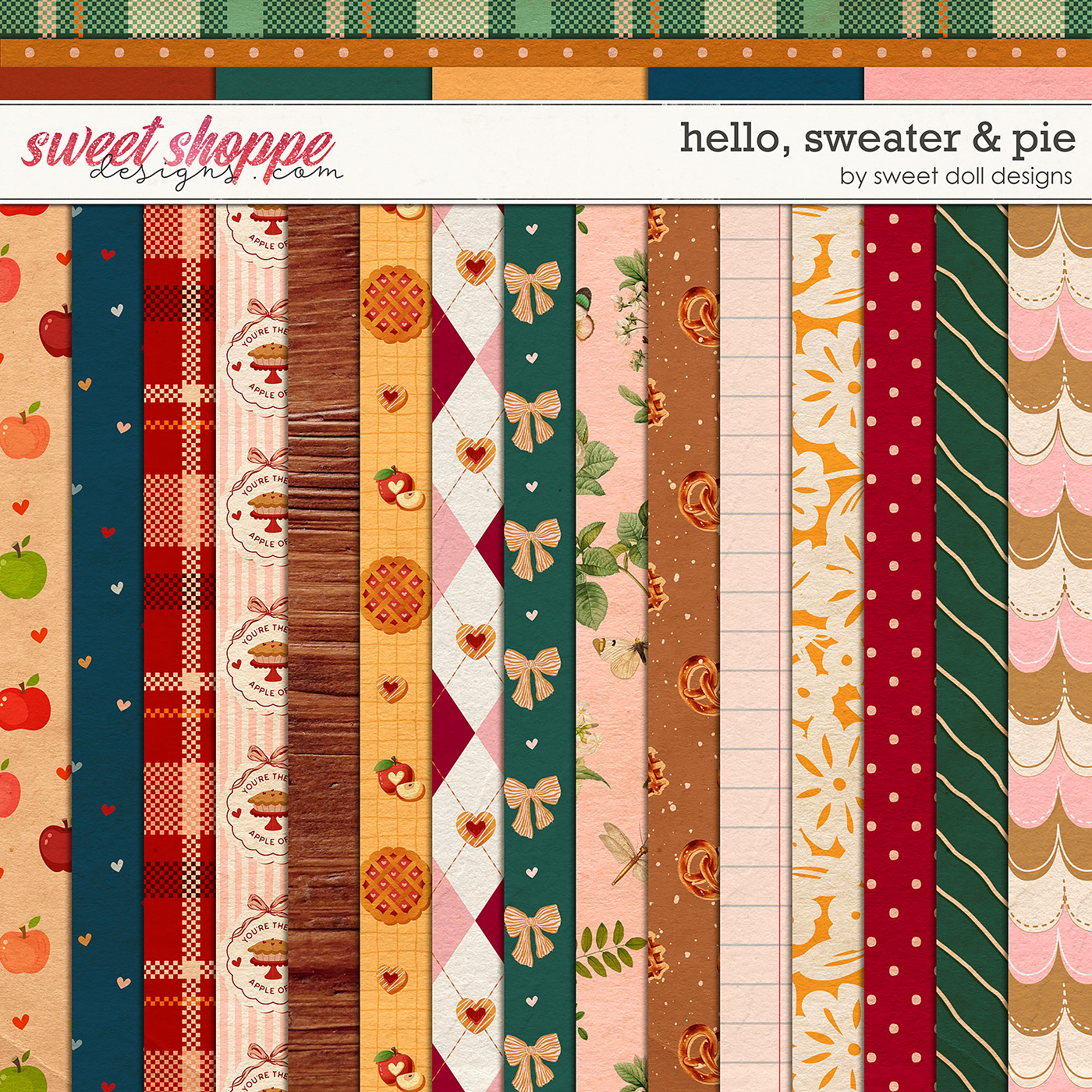 Hello, Sweater & Pie Papers by Sweet Doll designs