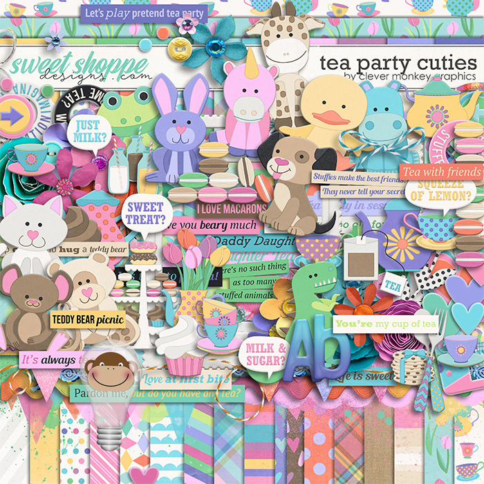 Tea Party Cuties by Clever Monkey Graphics  