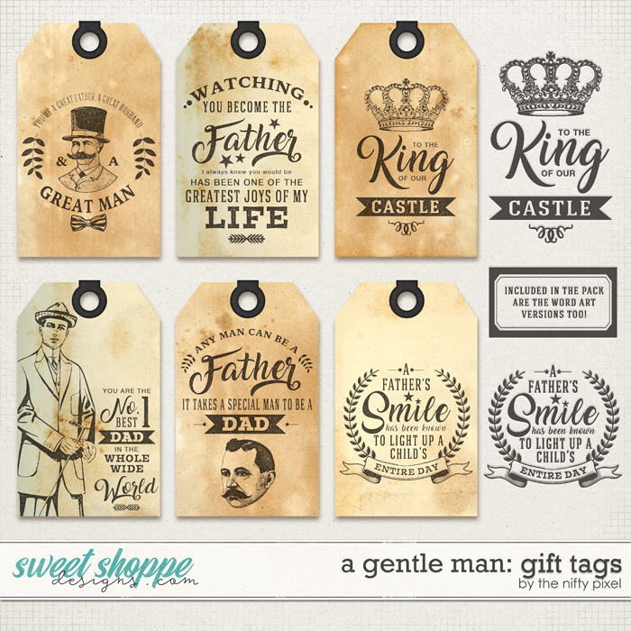 A GENTLE MAN | GIFT TAGS by The Nifty Pixel