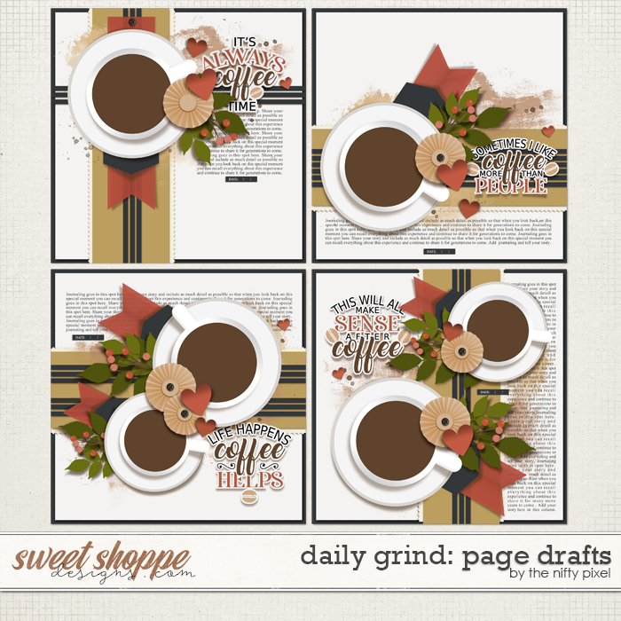 DAILY GRIND | PAGE DRAFTS by The Nifty Pixel
