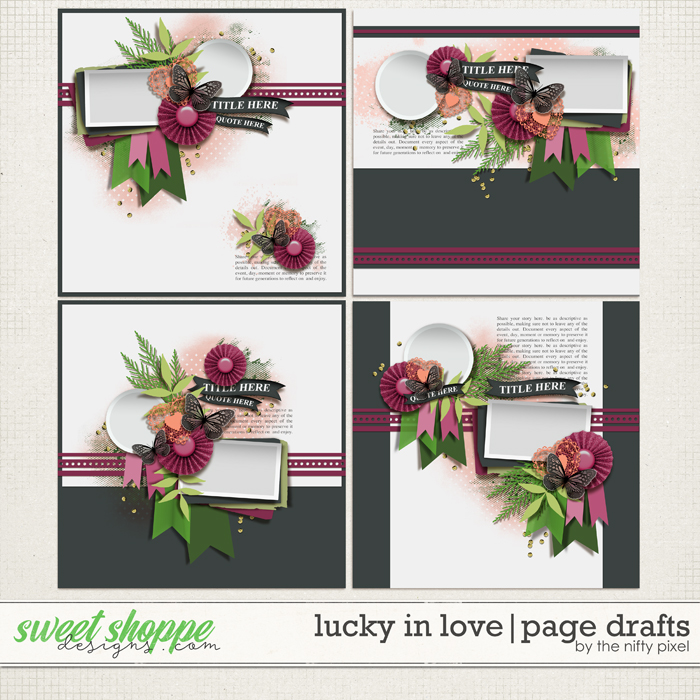 LUCKY IN LOVE | PAGE DRAFTS by The Nifty Pixel