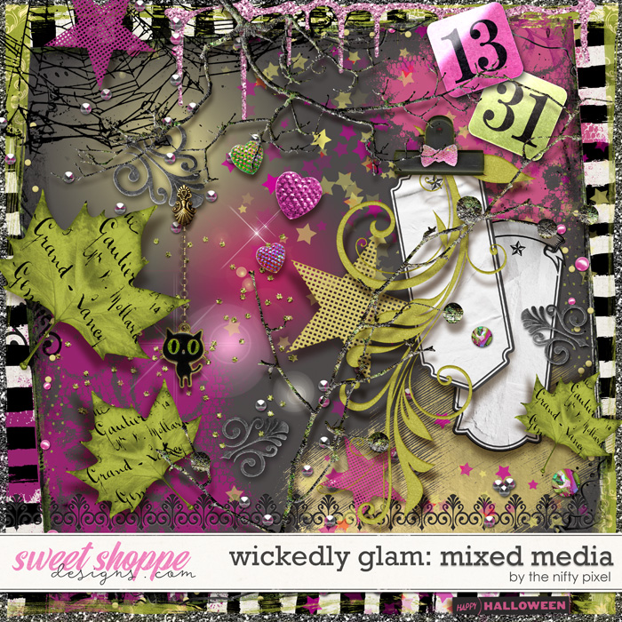 WICKEDLY GLAM | MIXED MEDIA by The Nifty Pixel