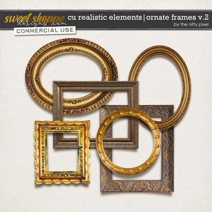 CU REALISTIC ELEMENTS | ORNATE FRAMES V.2 by The Nifty Pixel