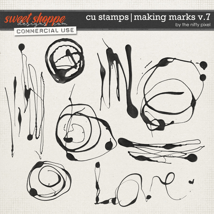 CU BRUSH & STAMPS | MAKING MARKS V.7 by The Nifty Pixel