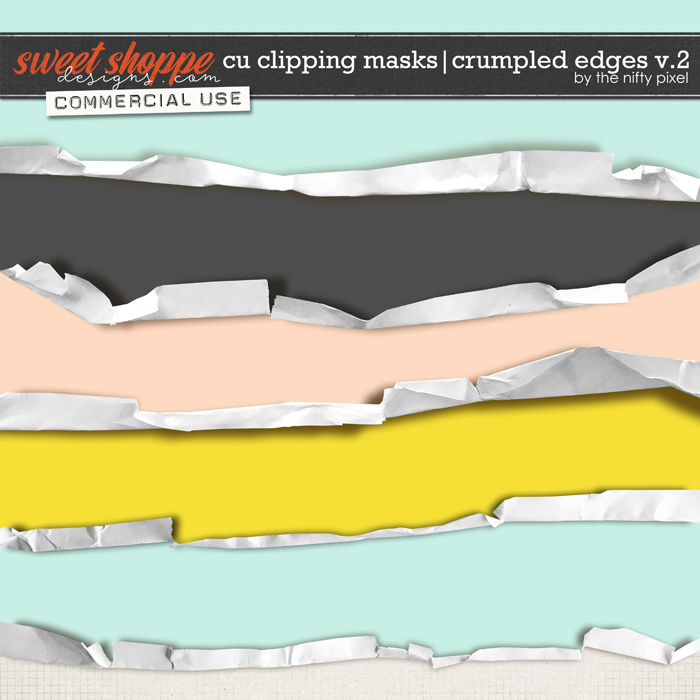 CU CLIPPING MASKS | CRUMPLED EDGES V.2 by The Nifty Pixel