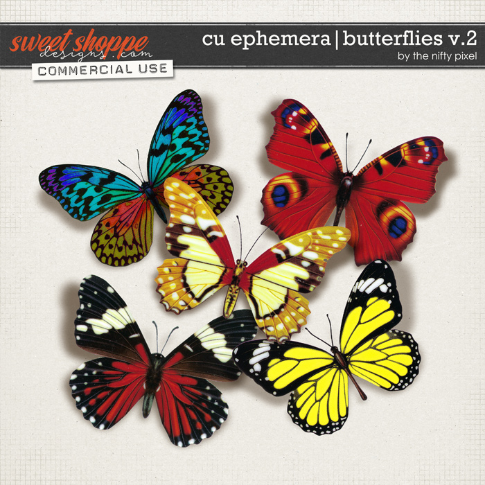 CU EPHEMERA | BUTTERFLIES V.2 by The Nifty Pixel