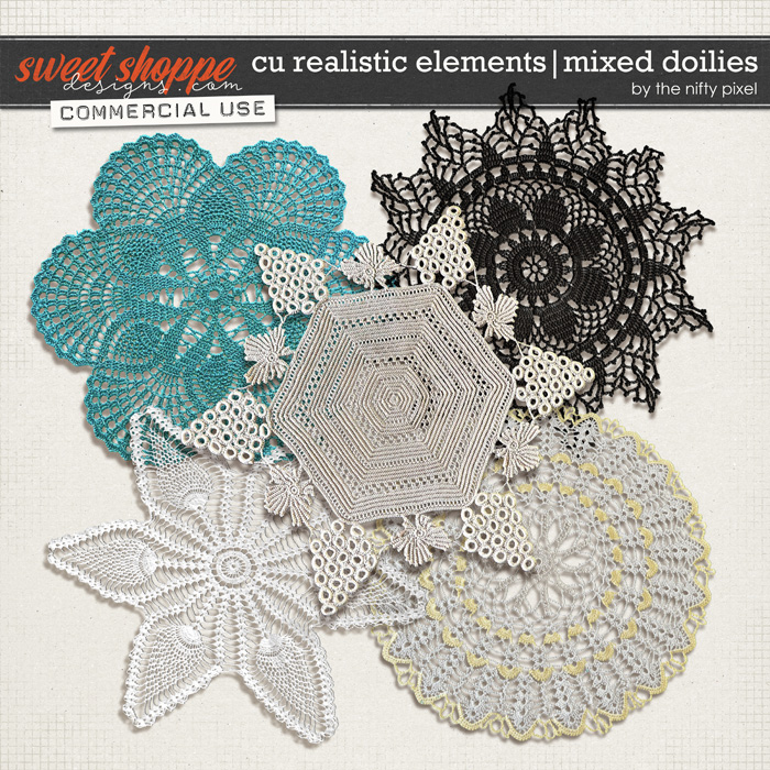 CU REALISTIC ELEMENTS | MIXED DOILIES by The Nifty Pixel