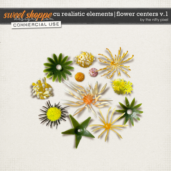 CU REALISTIC ELEMENTS | FLOWER CENTERS V.1 by The Nifty Pixel
