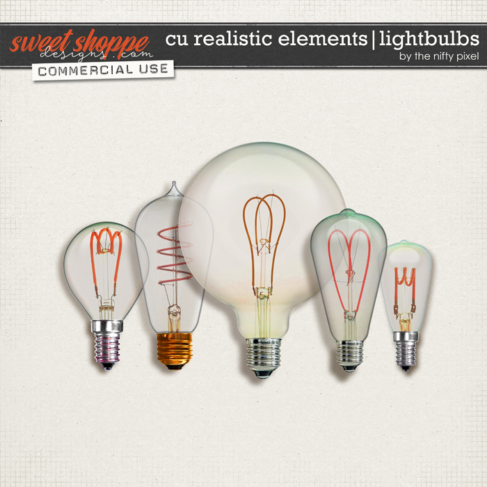 CU REALISTIC ELEMENTS | LIGHTBULBS by The Nifty Pixel 