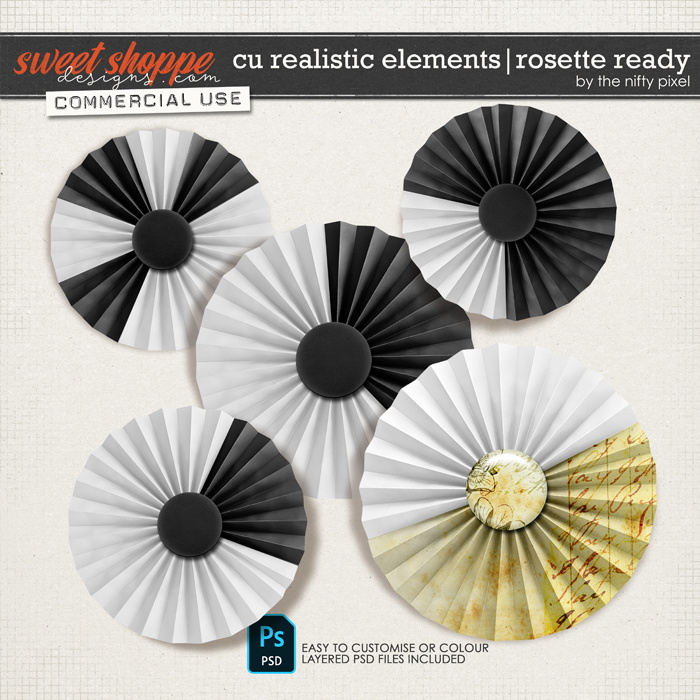 CU REALISTIC ELEMENTS | ROSETTE READY by The Nifty Pixel