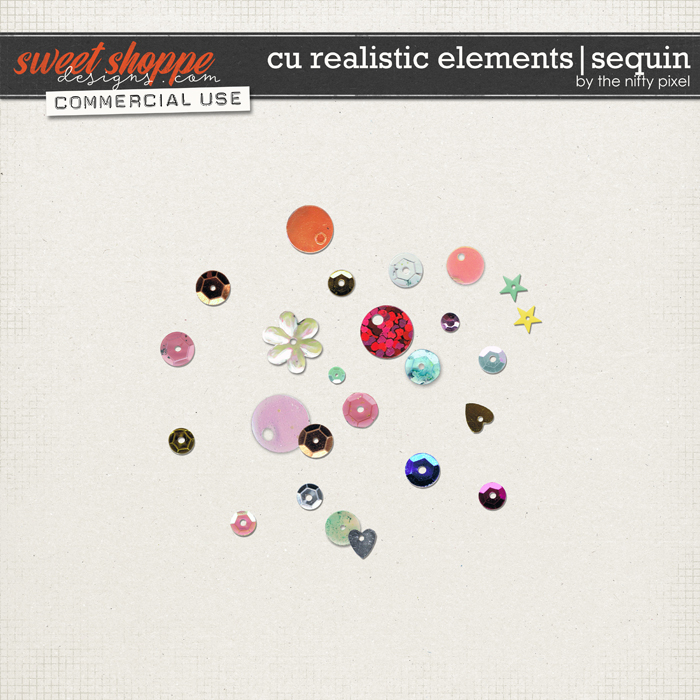 CU REALISTIC ELEMENTS | SEQUIN by The Nifty Pixel