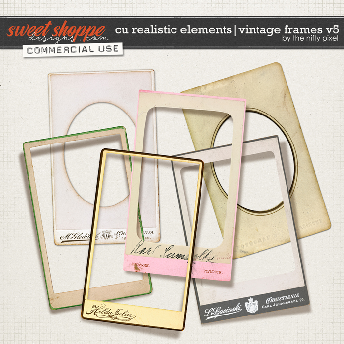 CU REALISTIC ELEMENTS | VINTAGE FRAMES Vol.5 by The Nifty Pixel