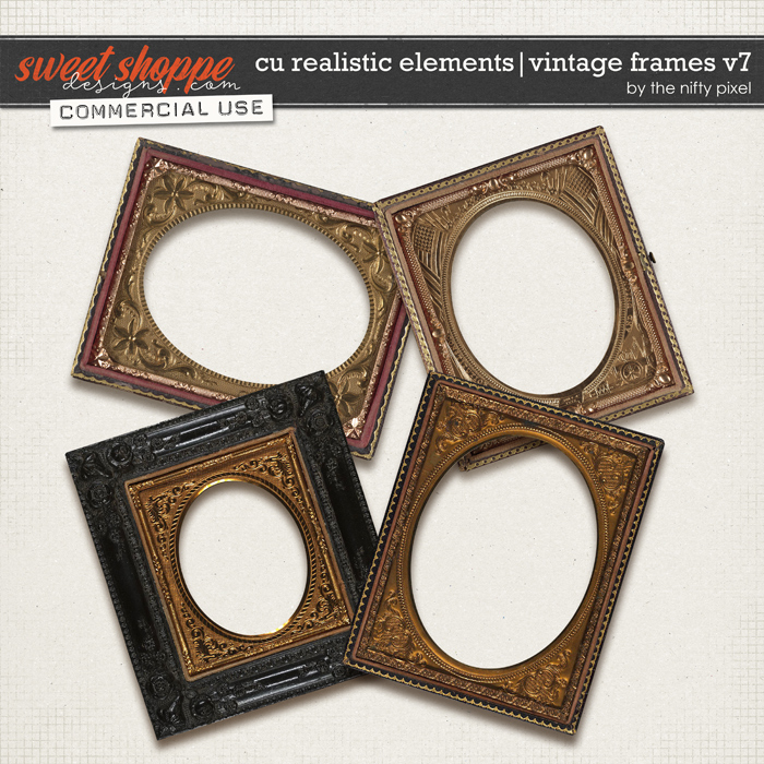 CU REALISTIC ELEMENTS | VINTAGE FRAMES Vol.7 by The Nifty Pixel