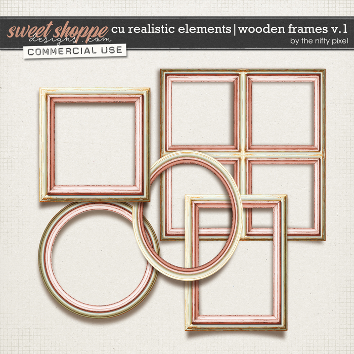 CU REALISTIC ELEMENTS | WOODEN FRAMES V.1 by The Nifty Pixel 