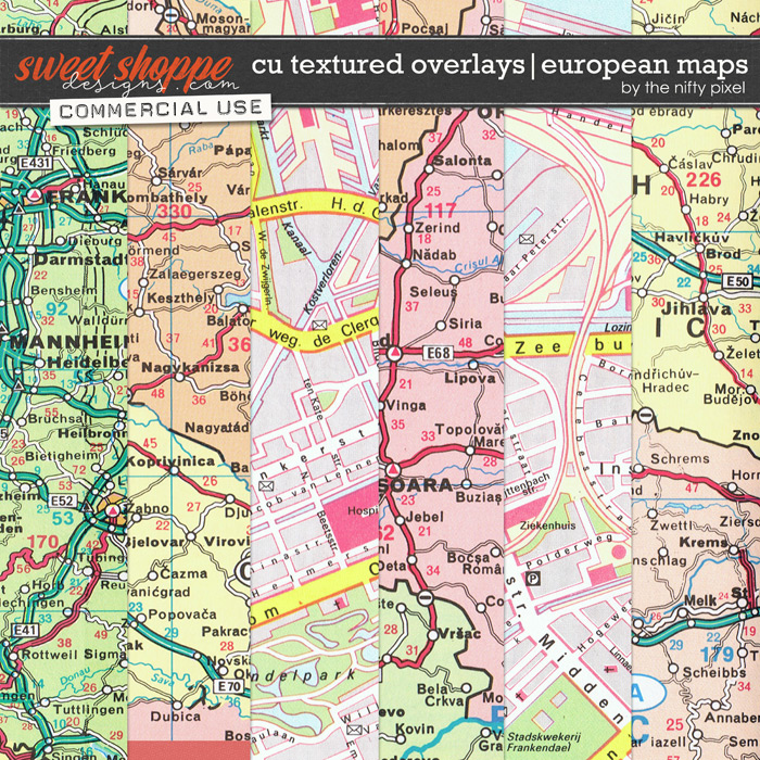CU TEXTURED OVERLAYS | EUROPEAN MAPS by The Nifty Pixel CU TEXTURED OVERLAYS | EUROPEAN MAPS by The Nifty Pixel