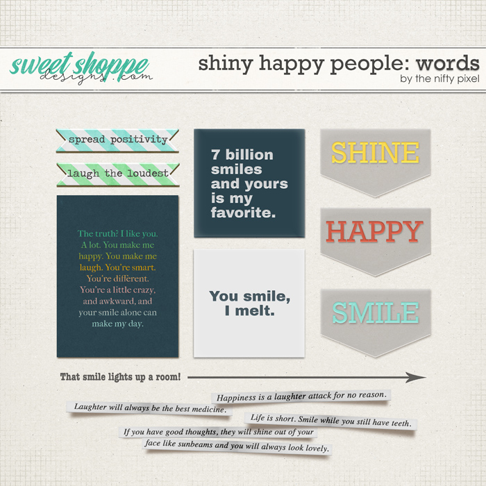 SHINY HAPPY PEOPLE | WORD ART by The Nifty Pixel