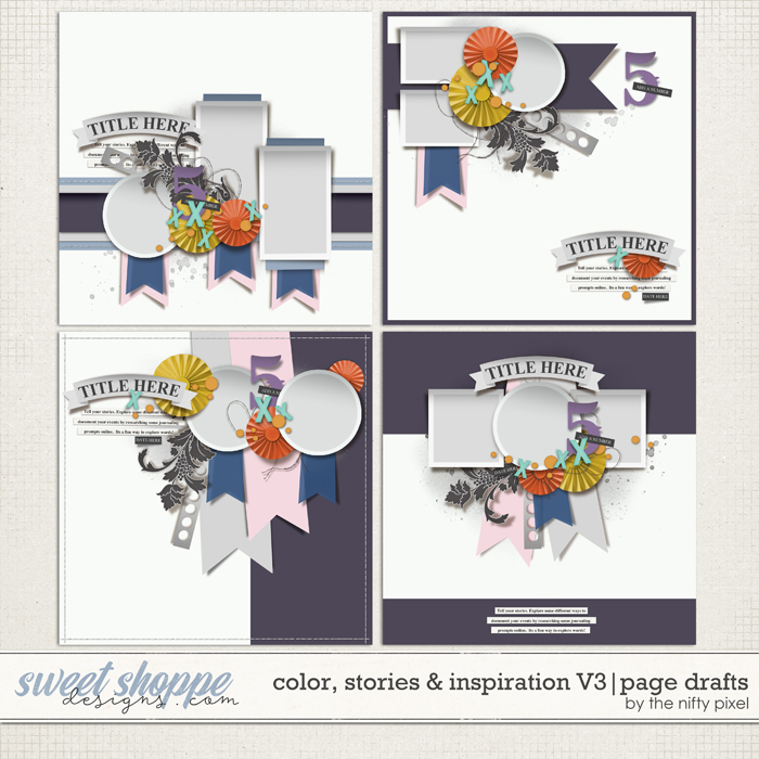 COLOR, STORIES & INSPIRATION V.3 | PAGE DRAFTS by The Nifty Pixel COLOR, STORIES & INSPIRATION V.3 | PAGE DRAFTS by The Nifty Pixel