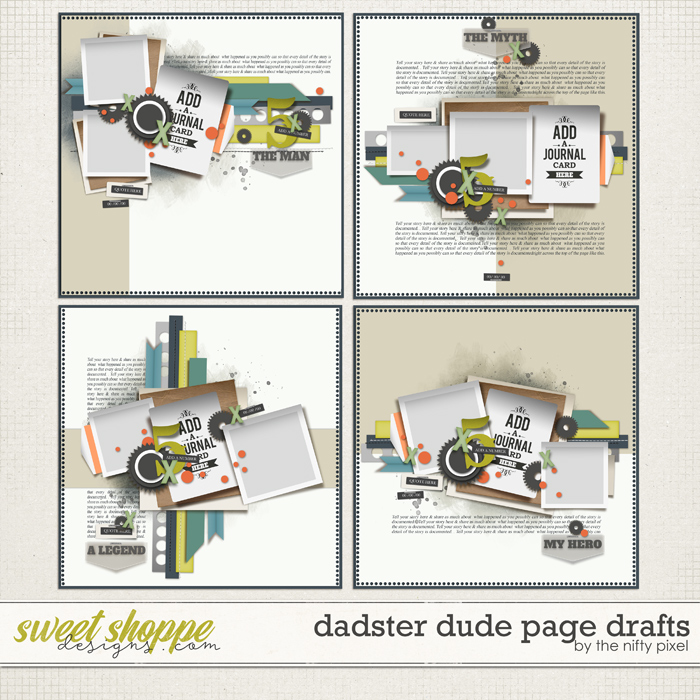 DADSTER DUDE PAGE DRAFTS by The Nifty Pixel