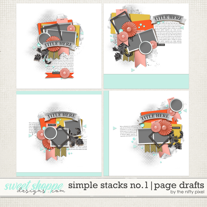 SIMPLE STACKS No.1 | PAGE DRAFTS by The Nifty Pixel