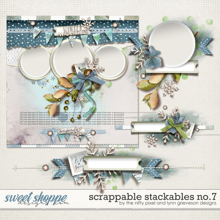 SCRAPPABLE STACKABLES No.7 | by The Nifty Pixel & Lynn Grieveson Designs