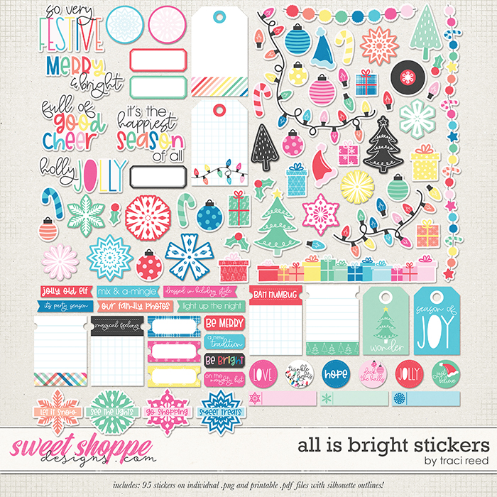 All Is Bright Stickers by Traci Reed All Is Bright Stickers by Traci Reed