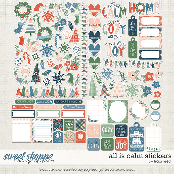 All Is Calm Stickers by Traci Reed All Is Calm Stickers by Traci Reed