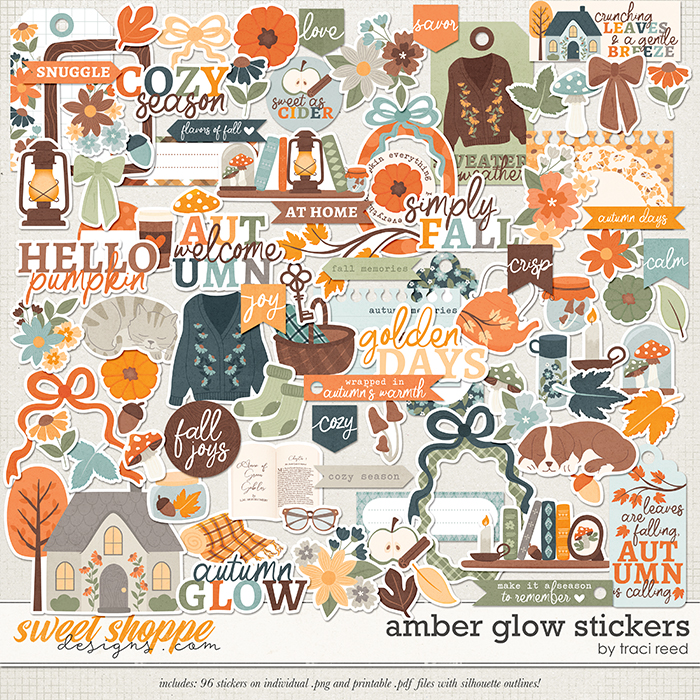 Amber Glow Stickers by Traci Reed