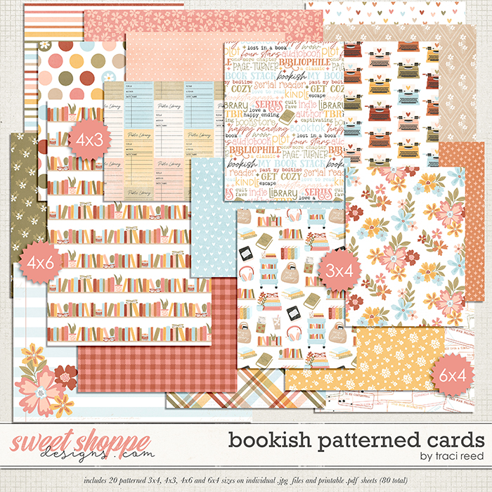 Bookish Patterned Cards by Traci Reed Bookish Patterned Cards by Traci Reed