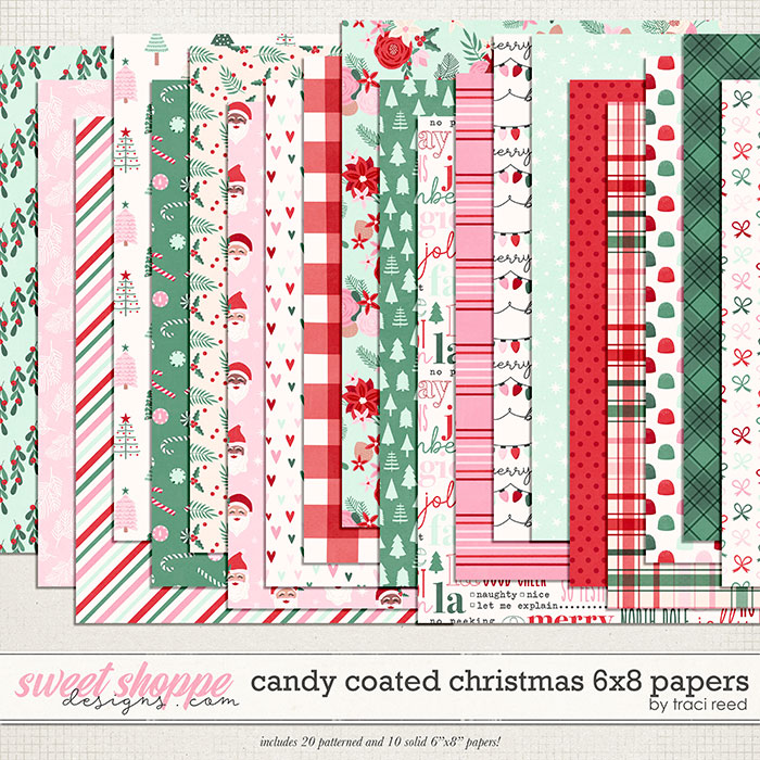 Candy Coated Christmas 6x8 Papers by Traci Reed