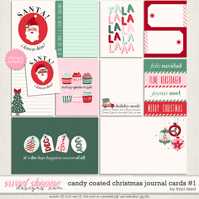 Candy Coated Christmas Cards #1 by Traci Reed
